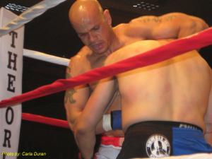 Eddie Jackson kept control of his opponent throughout the match.